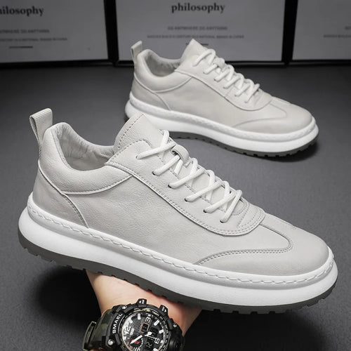 Herenleren Platform Sneakers - ClassicLift
